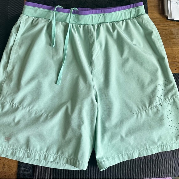 Fabletics Mint and Lavender Athletic Shorts - Picture 5 of 6